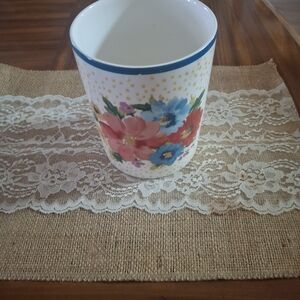 The Pioneer Woman Floral Mug with Red and Blue Accents